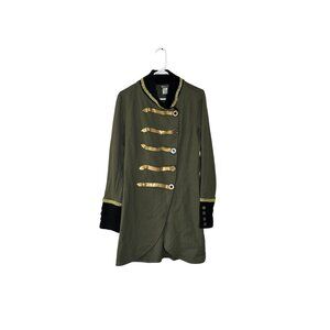 Venus Military Style Jacket Olive Green Prominent Gold Detailing Gold Buttons 8